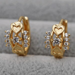 Trendy Fashion Jewelry Zircon Earrings Spiral Pattern Wedding Party