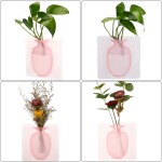 Stronger Suction Magic Silicone Vase Self Adhesive Wall Vase for Smooth Surfaces