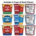 PASTA RONI Quaker Rice a Roni Cups Individual Cup, 3-Flavor Variety Pack, 2.25 Oz (Pack of 12)