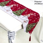 Christmas Party Linen Table Runner Merry Christmas Decorations for Home 2022 Snowman Xmas Tree  Happy New Year
