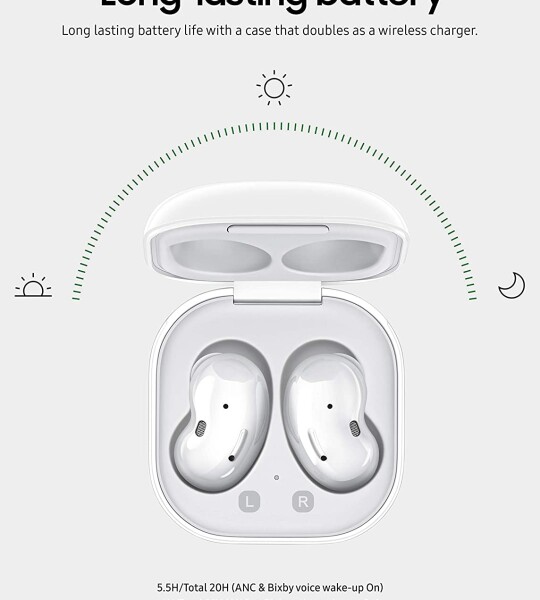 Samsung Galaxy Buds Live, True Wireless Earbuds W/Active Noise Cancelling Mystic White