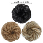 Hair Bun Pad Elastic Hair Rope Rubber Band Synthetic Hairpiece for Women