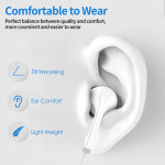 Ear Wired Earbuds with Bluetooth Microphone Compatible iPhone