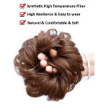 Hair Bun Pad Elastic Hair Rope Rubber Band Synthetic Hairpiece for Women