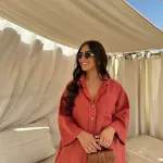 Casual Polyester Pocket Shirt Pants Suitable For Women's Wide Leg Pants, Long Sleeved Shirt Set, Women's Loose High Street Two-piece Set.