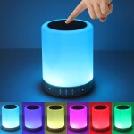 Night Light Bluetooth Speaker, Portable Wireless Bluetooth Speakers, Touch Control Bedside Table Light, Outdoor Speakers