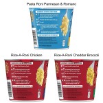 PASTA RONI Quaker Rice a Roni Cups Individual Cup, 3-Flavor Variety Pack, 2.25 Oz (Pack of 12)