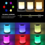 Night Light Bluetooth Speaker, Portable Wireless Bluetooth Speakers, Touch Control Bedside Table Light, Outdoor Speakers