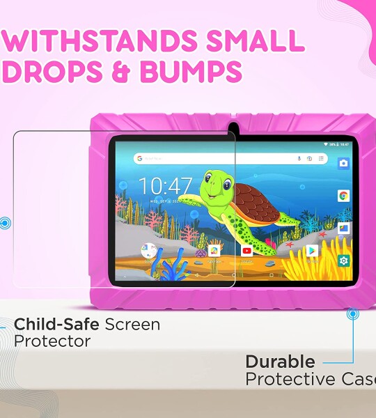 Contixo Kids Tablet V8, 7-inch HD, Ages 3-7, Toddler Tablet with Camera, Parental Control - Android 11, 16GB, WiFi, Lear