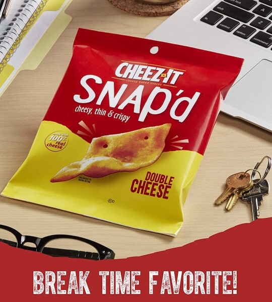 Cheez-It Baked Snack Cheese Crackers, 4 Flavor Variety Pack, School Lunch Snacks, Single Serve Bag (42 Bags)