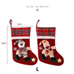 Christmas Stocking Sack Xmas Kids Gifts Candy Bag Christmas Decorations for Home Cloth Sock Christmas Tree Decor.