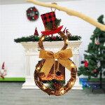 Christmas Led Garland Hanging Decoration Christmas Items Home Decoration Led Lights Christmas Wreath Rattan Circle.