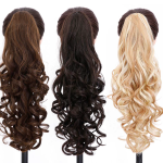 Heat resistant Long Wavy Hair Ponytail Extensions Synthetic Claw Ponytails Women's Hairpiece