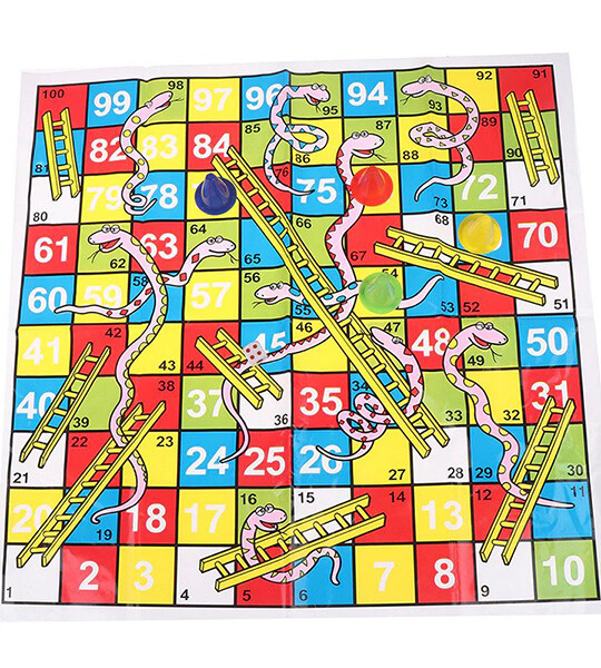 Snake Ladder Educational Kids Children Toys Interesting Board Game.