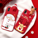 Christmas Cartoon Deer Case For iPhone 11 12 13 Pro XS Max mini XR X SE.