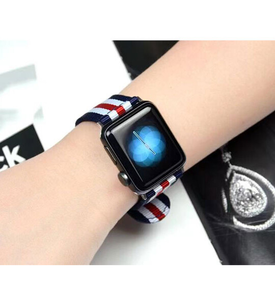 Apple Watch 7 45mm 41mm 44mm 42mm 40mm 38mm Comfortable Fabric Bracelet Wristband For iwatch 6 5 4 3 2 1 SE band.
