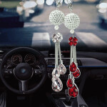 Car Rearview Mirror Pendant, Crystal Ball Hanging Ornaments For Car Decoration