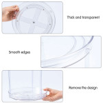 360 Rotation Transparent Rotatable Plastic Storage Box