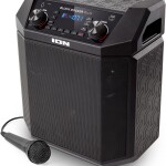 ION Audio Block Rocker Plus - Portable Bluetooth Speaker 100W W/Battery, Karaoke Microphone, AM FM Radio, Wheels & Teles