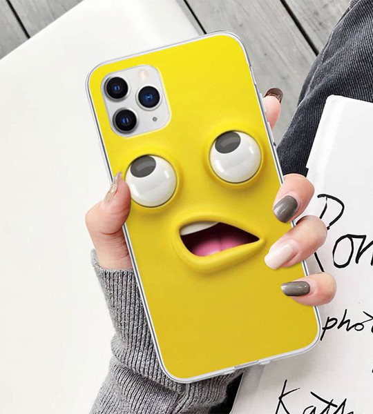 3D Funny Face Transparent  Cover For Samsung Galaxy