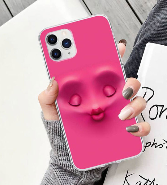 3D Funny Face Transparent  Cover For Samsung Galaxy