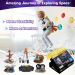 3D Puzzles for Kids 6-in-1 Set – Outer Space Toys for 5+ Year Old Boys and Girls – Solar System, Saturn, Apollo, Curios