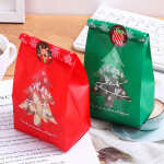 Christmas Gift Bags 25pcs Snowflake Christmas Baking Packaging Bag Candy Boxes Sticker Xmas Decorations for Home .