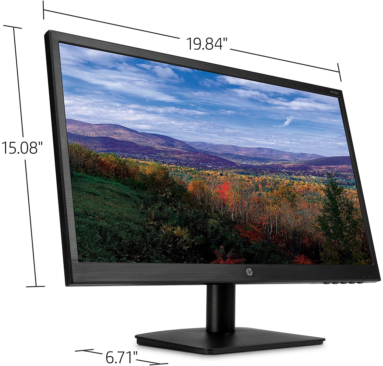 HP 21.5-inch FHD Monitor with Tilt Adjustment and Anti-glare Panel (22yh, Black)