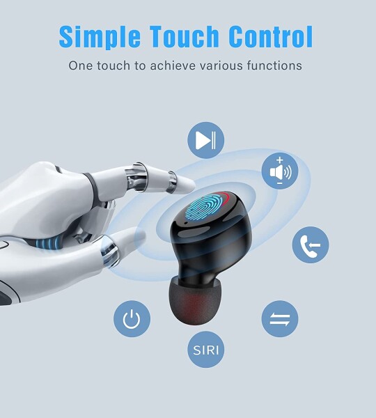 Bluetooth Earbuds, Wireless Earbuds with Charging Case Waterproof Bluetooth Headphones