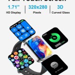 Smart Watch for Android Phones iPhone Compatible IP68 Waterproof Smartwatch