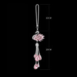 Bling Bling Diamond Car Hanging Accessories Crystal Swan Car Charms for Rear View Mirror Accessories