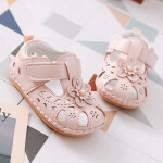 Summer Kids Flower Hollow Soft Leather Sandals