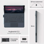 KingPad K10 Pro  Octa Core Tablet 64GB Tablet with Keyboard and Stylus Pen Silver Grey