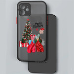 iPhone 11 12 13 Pro XS Max X XR 7 8 Plus 13Mini Camera Protection Case Merry Christmas Cute Elk Soft Bumper Matte Hard Cover