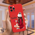 Christmas and New Year gift red Phone Case For iPhone 13 Pro 11 Pro Max 12 mini XS XR 6 6S 8 7