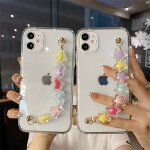 Cute Love heart Bracelet wrist chain case for iphone 12 Pro Max MiNi 11 XR X XS 7 8 plus 6S SE.