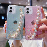 Pearl Bracelet Phone Case For iPhone 11 12 13 Pro Max XS X XR 7 8 6 6s Plus mini SE.