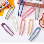 Candy Color U-shaped Plastic Hair Sticks Hairpin for Women Girls Sweet Hair Holder Clips Headband Fashion Hair Accessori