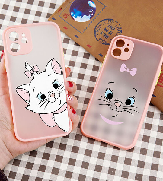Cute Cartoon Marie-Cats Pattern Phone Case Matte Cover for iPhone 11 12 13 Pro Max XS XR 6s 7 8 Plus SE2 Mini.