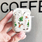 Airpods 1 2 Earphone Coque Christmas Fundas Clear Case Covers Earpods For Apple Airpod 1 2 Box New Year Gift.