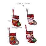 Christmas Stocking Sack Xmas Kids Gifts Candy Bag Christmas Decorations for Home Cloth Sock Christmas Tree Decor.