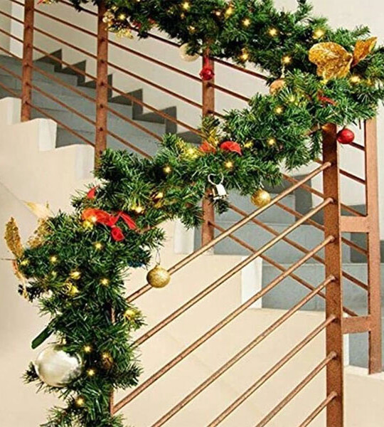 5.5m Christmas Garland Green Rattan Wreath Christmas Decor Home Xmas Party Artificial Xmas Tree Rattan Banner .