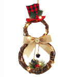 Christmas Led Garland Hanging Decoration Christmas Items Home Decoration Led Lights Christmas Wreath Rattan Circle.