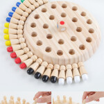 Kids Game Chess Wooden Memory Match Stick Fun Color Game Board Puzzles Educational Toy Cognitive Ability Learning Children Toys