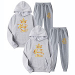 KING or QUEEN Brand Suit Print Hooded Suit new Couple Design Streetwear Hoodie and Pants.