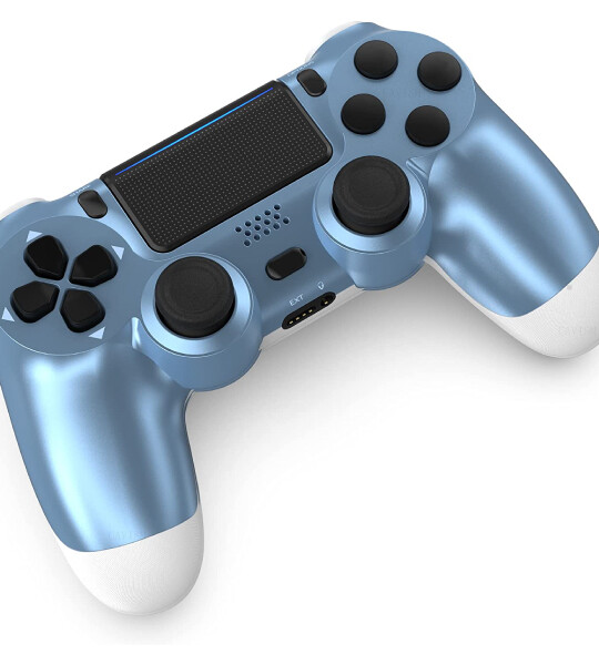 Wireless Game pad Controller for ps4 White & Blue