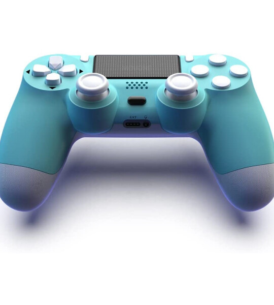 Wireless Dual Vibration Game Joystick Controller for PS4 Blue