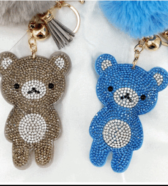 Rhinestone Unicorn Keychain Pendant Fresh Tassel Pony Bag Charm Accessories