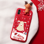 Christmas Cartoon Deer Case For iPhone 11 12 13 Pro XS Max mini XR X SE.