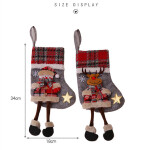 Christmas Stocking Sack Xmas Kids Gifts Candy Bag Christmas Decorations for Home Cloth Sock Christmas Tree Decor.